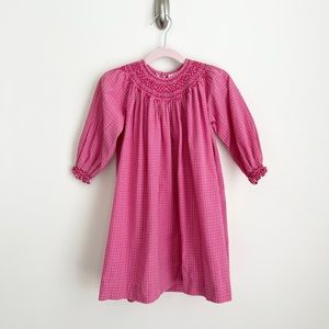 Pink Smocked Girls Dress Long Sleeve Size 3